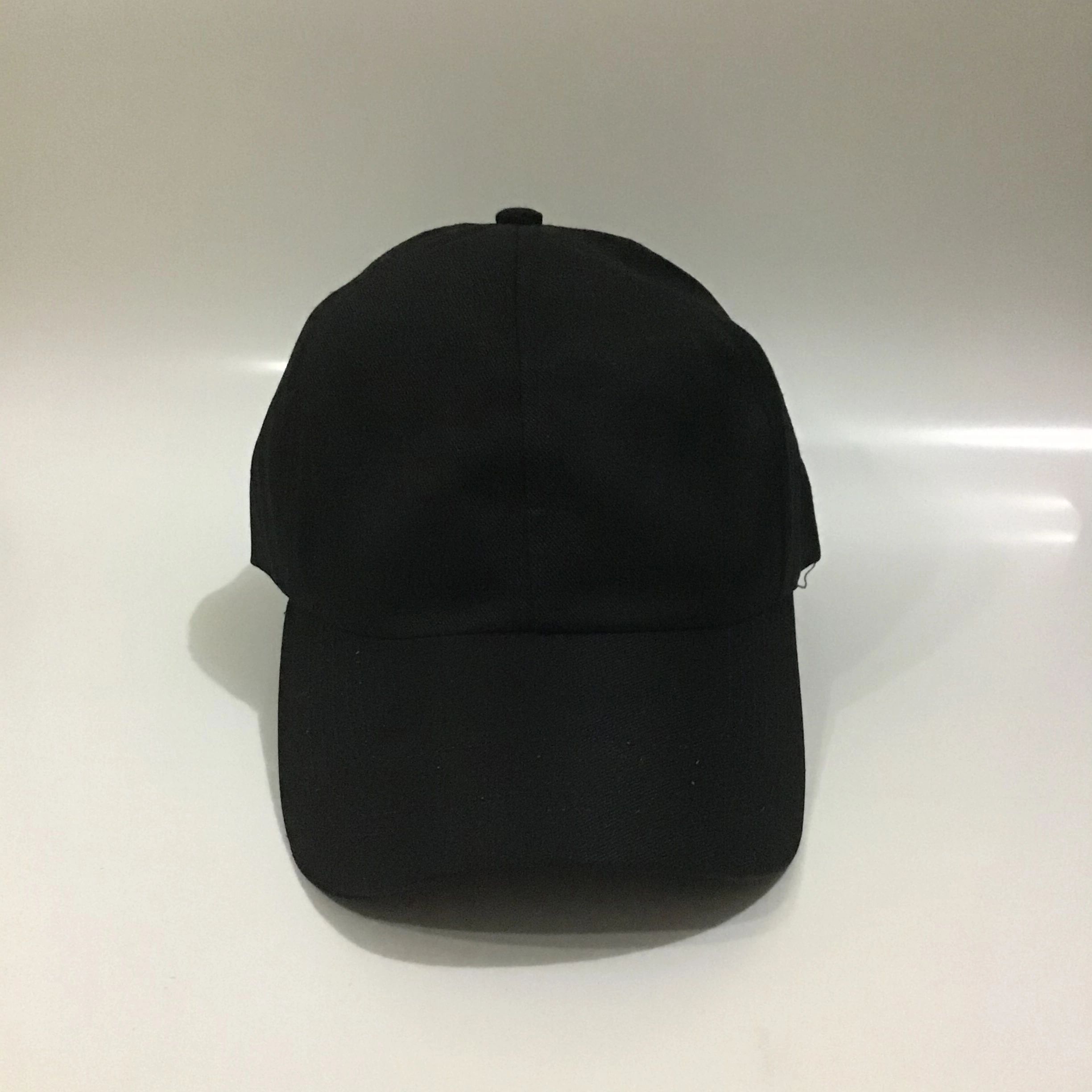 Black baseball cap product view