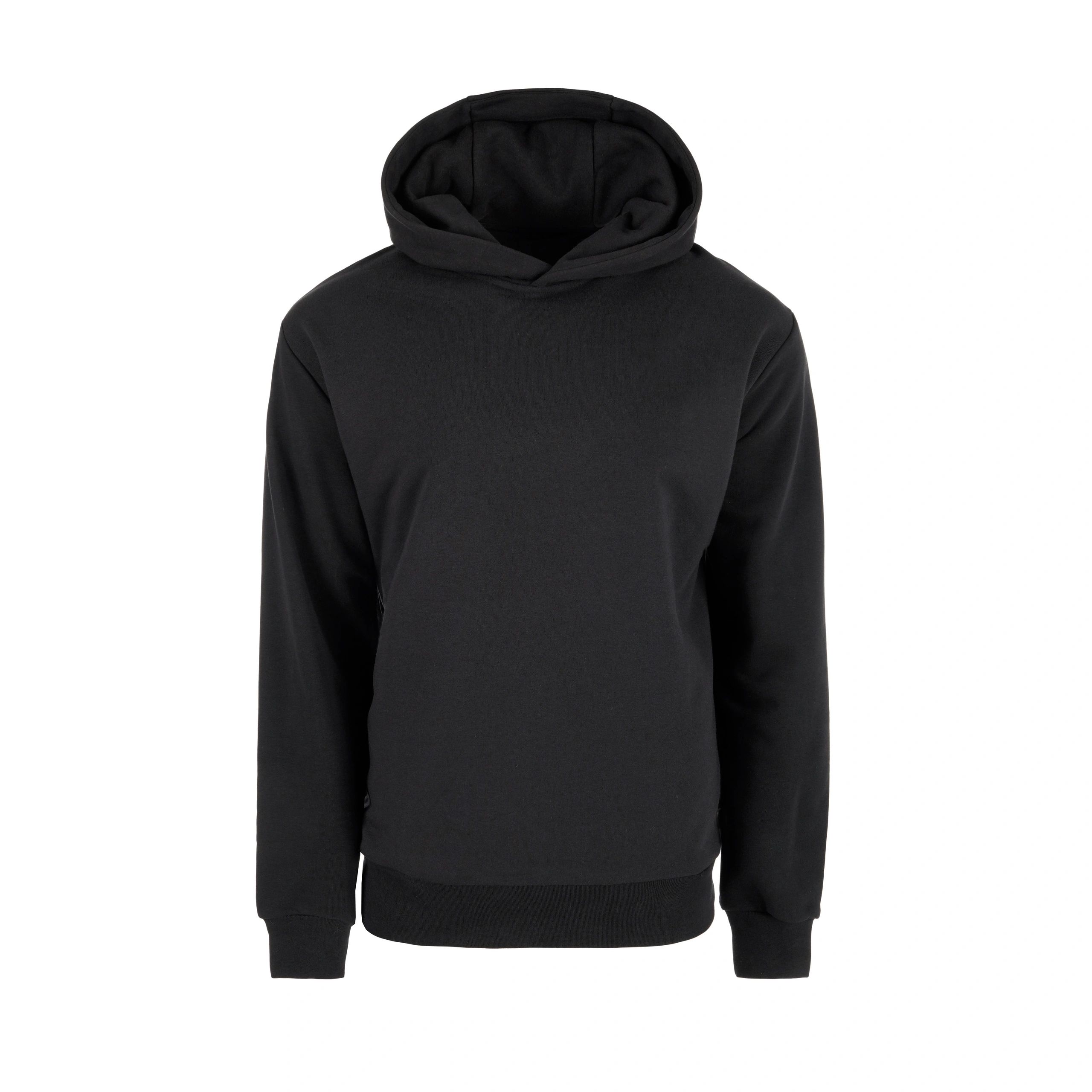 Black hooded sweatshirt for featured apparel